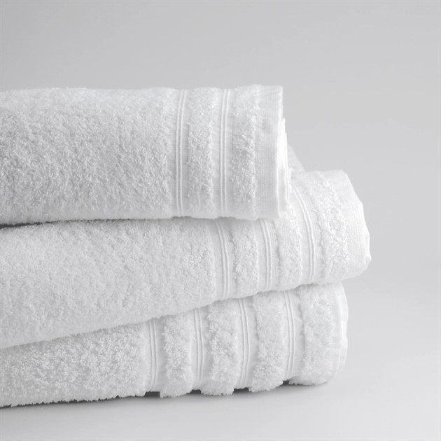 Handduk bad tjock lyxig frotté 550g vit 100x150 cm